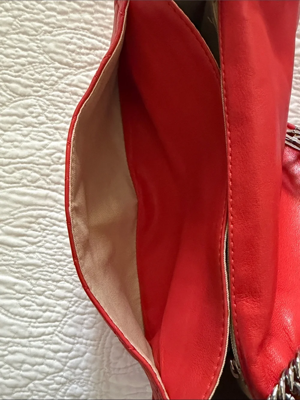 Chanel Quilted Red Chain-Handle Shoulder Bag